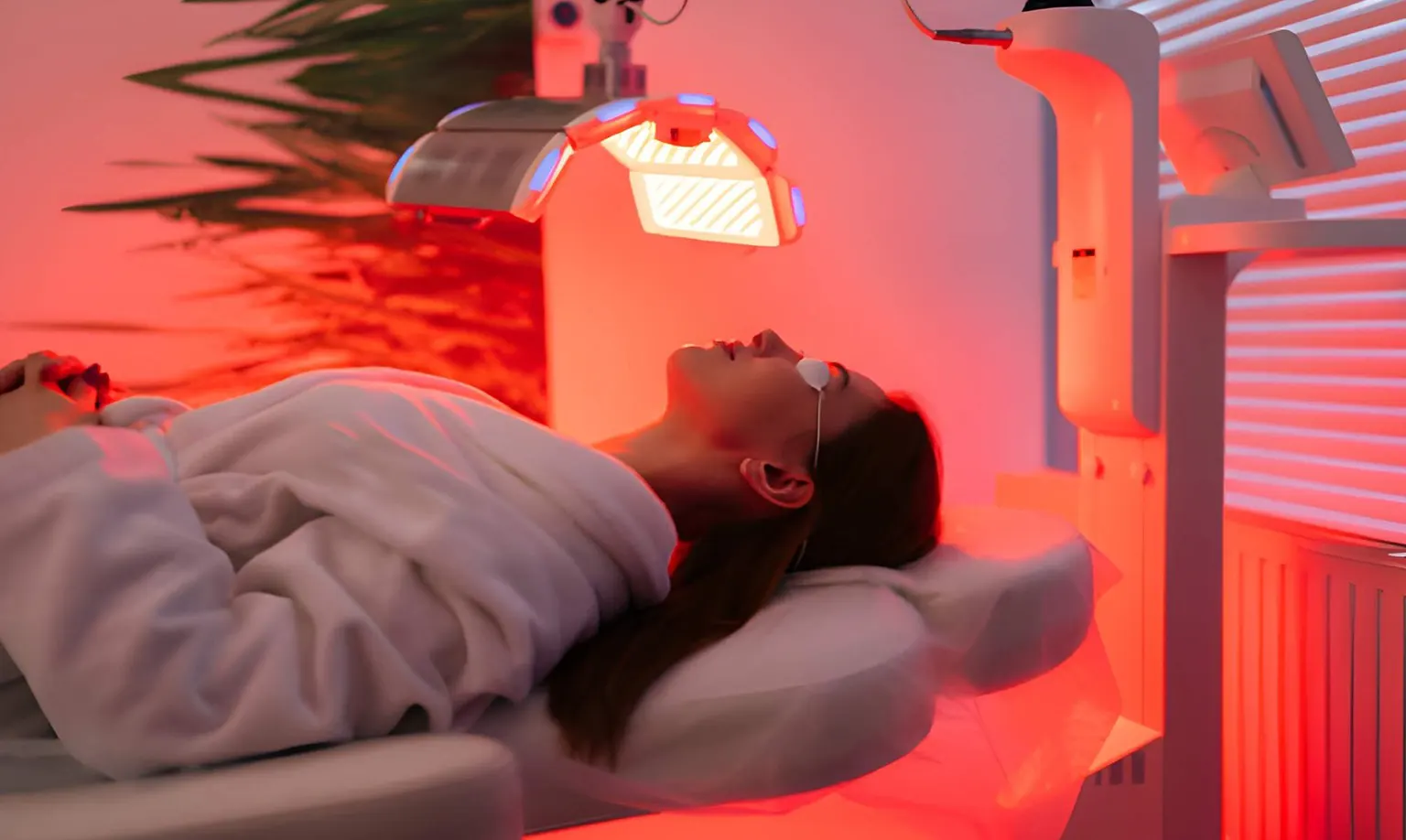Relaxing LED facial treatment in Melbourne CBD